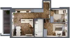 3 pokoje, mieszkanie 56,90 m², piętro 2, oferta nr 32, Sobieskiego 29, Toruń, Jakubskie Przedmieście, ul. Sobieskiego 29