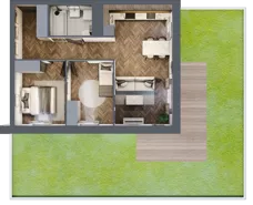 3 pokoje, mieszkanie 55,63 m², parter, oferta nr A3.00.09, Osiedle Aura, Toruń, Jakubskie Przedmieście, ul. Żółkiewskiego 35