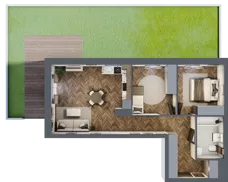 3 pokoje, mieszkanie 63,58 m², piętro 1, oferta nr A3.01.13, Osiedle Aura, Toruń, Jakubskie Przedmieście, ul. Żółkiewskiego 35