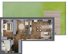 3 pokoje, mieszkanie 63,58 m², piętro 1, oferta nr A3.01.13, Osiedle Aura, Toruń, Jakubskie Przedmieście, ul. Żółkiewskiego 35