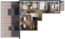 4 pokoje, mieszkanie 117,79 m², piętro 5, oferta nr A3.05.56, Osiedle Aura, Toruń, Jakubskie Przedmieście, ul. Żółkiewskiego 35