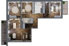 4 pokoje, mieszkanie 118,11 m², piętro 6, oferta nr A3.06.64, Osiedle Aura, Toruń, Jakubskie Przedmieście, ul. Żółkiewskiego 35