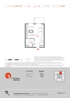 1 pokój, mieszkanie 35,70 m², piętro 3, oferta nr G.03.01, Pierwsza Dzielnica, Katowice, Bogucice, ul. Henryka Góreckiego 13