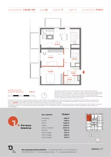 3 pokoje, mieszkanie 70,45 m², piętro 1, oferta nr F.01.08, Pierwsza Dzielnica, Katowice, Bogucice, ul. Henryka Góreckiego 13