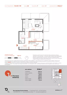 3 pokoje, mieszkanie 59,86 m², piętro 2, oferta nr F.02.02, Pierwsza Dzielnica, Katowice, Bogucice, ul. Henryka Góreckiego 13