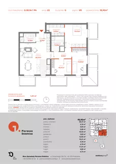 4 pokoje, mieszkanie 95,90 m², piętro 8, oferta nr G.08.04, Pierwsza Dzielnica, Katowice, Bogucice, ul. Henryka Góreckiego 13