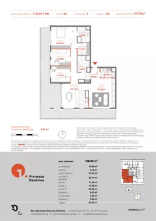 4 pokoje, mieszkanie 128,54 m², piętro 15, oferta nr F.15.03, Pierwsza Dzielnica, Katowice, Bogucice, ul. Henryka Góreckiego 13