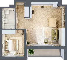 2 pokoje, apartament 50,10 m², piętro 2, oferta nr 18, Ornament, Szczecin, Śródmieście, Nowe Miasto, al. Powstańców Wielkopolskich 100
