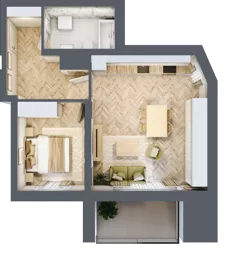 2 pokoje, apartament 48,60 m², piętro 1, oferta nr 10, Ornament, Szczecin, Śródmieście, Nowe Miasto, al. Powstańców Wielkopolskich 100