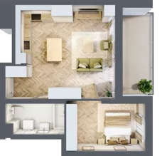 2 pokoje, apartament 47,31 m², piętro 1, oferta nr 2, Ornament, Szczecin, Śródmieście, Nowe Miasto, al. Powstańców Wielkopolskich 100