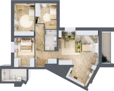 4 pokoje, apartament 88,36 m², piętro 10, oferta nr 104, Ornament, Szczecin, Śródmieście, Nowe Miasto, al. Powstańców Wielkopolskich 100
