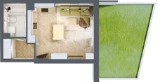 1 pokój, mieszkanie 30,93 m², parter, oferta nr A_1_01, Bukovo Park, Szczecin, Północ, Bukowo, ul. Strzelców Karpackich