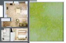2 pokoje, mieszkanie 39,02 m², parter, oferta nr B_2_04, Bukovo Park, Szczecin, Północ, Bukowo, ul. Strzelców Karpackich