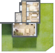 3 pokoje, mieszkanie 58,55 m², parter, oferta nr B_3_02, Bukovo Park, Szczecin, Północ, Bukowo, ul. Strzelców Karpackich
