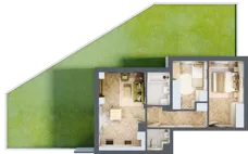 3 pokoje, mieszkanie 54,66 m², parter, oferta nr B_3_03, Bukovo Park, Szczecin, Północ, Bukowo, ul. Strzelców Karpackich