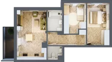 3 pokoje, mieszkanie 54,66 m², piętro 2, oferta nr B_3_14, Bukovo Park, Szczecin, Północ, Bukowo, ul. Strzelców Karpackich