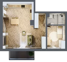 3 pokoje, mieszkanie 68,77 m², piętro 2, oferta nr B_2_19, Bukovo Park, Szczecin, Północ, Bukowo, ul. Strzelców Karpackich