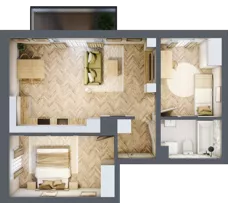3 pokoje, mieszkanie 54,23 m², piętro 1, oferta nr C_5_11, Bukovo Park, Szczecin, Północ, Bukowo, ul. Strzelców Karpackich