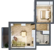 2 pokoje, mieszkanie 41,26 m², piętro 1, oferta nr C_4_09, Bukovo Park, Szczecin, Północ, Bukowo, ul. Strzelców Karpackich