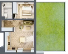 2 pokoje, mieszkanie 39,02 m², parter, oferta nr C_5_04, Bukovo Park, Szczecin, Północ, Bukowo, ul. Strzelców Karpackich