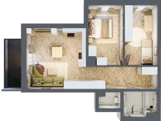 3 pokoje, mieszkanie 60,85 m², piętro 1, oferta nr C_5_10, Bukovo Park, Szczecin, Północ, Bukowo, ul. Strzelców Karpackich