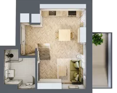 2 pokoje, mieszkanie 37,57 m², piętro 2, oferta nr C_4_24, Bukovo Park, Szczecin, Północ, Bukowo, ul. Strzelców Karpackich