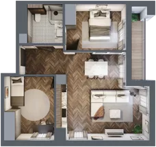 3 pokoje, mieszkanie 58,56 m², piętro 3, oferta nr M25, KrakoVska - Etap II, Rzeszów, Krakowska-Południe, ul. Krakowska 31