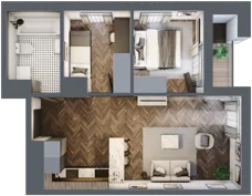 3 pokoje, mieszkanie 47,80 m², piętro 2, oferta nr M12, KrakoVska - Etap II, Rzeszów, Krakowska-Południe, ul. Krakowska 31