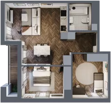 3 pokoje, mieszkanie 58,25 m², piętro 2, oferta nr M17, KrakoVska - Etap II, Rzeszów, Krakowska-Południe, ul. Krakowska 31