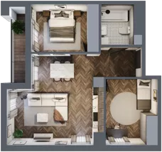 3 pokoje, mieszkanie 58,23 m², piętro 1, oferta nr M8, KrakoVska - Etap II, Rzeszów, Krakowska-Południe, ul. Krakowska 31