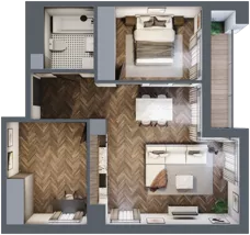 3 pokoje, mieszkanie 58,42 m², piętro 1, oferta nr M7, KrakoVska - Etap II, Rzeszów, Krakowska-Południe, ul. Krakowska 31