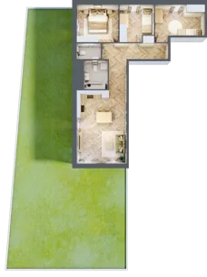 4 pokoje, mieszkanie 72,99 m², parter, oferta nr M5, Nova Tymotkowa, Kraków, Dębniki, Ruczaj, ul. Tymotkowa / Kolista