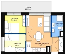 3 pokoje, mieszkanie 38,13 m², parter, oferta nr B1/M05, Fuelda, Poznań, Naramowice, Naramowice, ul. Maków Polnych 9