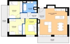 4 pokoje, mieszkanie 87,33 m², piętro 3, oferta nr B1/M16, Fuelda, Poznań, Naramowice, Naramowice, ul. Maków Polnych 9