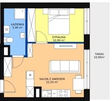 2 pokoje, mieszkanie 39,00 m², parter, oferta nr C/M01, Fuelda, Poznań, Naramowice, Naramowice, ul. Maków Polnych 9
