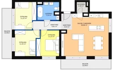 4 pokoje, mieszkanie 88,42 m², piętro 3, oferta nr C/M16, Fuelda, Poznań, Naramowice, Naramowice, ul. Maków Polnych 9