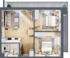 3 pokoje, apartament inwestycyjny 53,09 m², piętro 2, oferta nr B_2_1, Anchoria Holiday, Mechelinki, ul. Wielopole 36