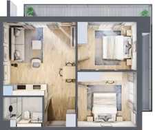 3 pokoje, apartament inwestycyjny 53,09 m², piętro 3, oferta nr B_3_1, Anchoria Holiday, Mechelinki, ul. Wielopole 36