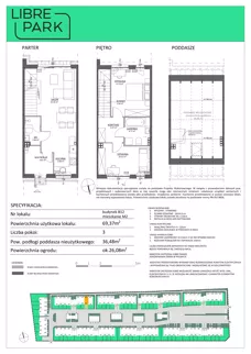 3 pokoje, mieszkanie 69,37 m², parter, oferta nr B12/M2, Libre Park, Kosakowo, ul. Pistacjowa 5