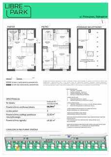 3 pokoje, mieszkanie 68,09 m², parter, oferta nr Mieszkanie B2.M2, Libre Park mieszkania etap I, Kosakowo, ul. Pistacjowa 5
