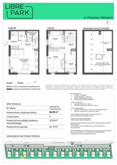 3 pokoje, mieszkanie 68,09 m², parter, oferta nr Mieszkanie B3.M1, Libre Park mieszkania etap I, Kosakowo, ul. Pistacjowa 5