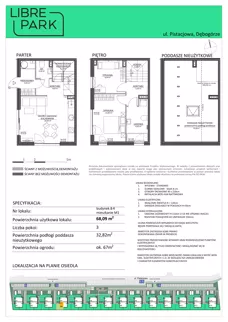 3 pokoje, mieszkanie 68,09 m², parter, oferta nr Mieszkanie B4.M1, Libre Park mieszkania etap I, Kosakowo, ul. Pistacjowa 5