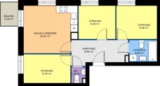 4 pokoje, mieszkanie 58,57 m², piętro 1, oferta nr 52, Osiedle Nad Zalewem, Lublin, Wrotków, ul. Henryka Wolińskiego 6