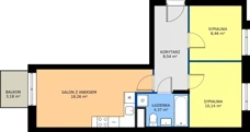 3 pokoje, mieszkanie 49,77 m², piętro 1, oferta nr 30, Osiedle Nad Zalewem, Lublin, Wrotków, ul. Henryka Wolińskiego 6