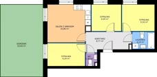 4 pokoje, mieszkanie 58,24 m², parter, oferta nr 48, Osiedle Nad Zalewem, Lublin, Wrotków, ul. Henryka Wolińskiego 6