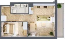 2 pokoje, mieszkanie 45,26 m², piętro 1, oferta nr A1.20.M09, Wawer GO 2.0, Warszawa, Wawer, Falenica, ul. Przylaszczkowa 17