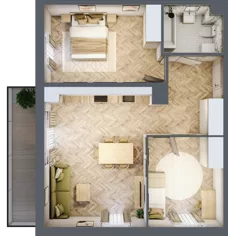 3 pokoje, mieszkanie 61,09 m², piętro 3, oferta nr A2.40.M26, Wawer GO 2.0, Warszawa, Wawer, Falenica, ul. Przylaszczkowa 17