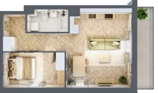 2 pokoje, mieszkanie 45,26 m², piętro 1, oferta nr A2.20.M09, Wawer GO 2.0, Warszawa, Wawer, Falenica, ul. Przylaszczkowa 17