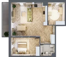 3 pokoje, mieszkanie 65,28 m², piętro 1, oferta nr D1.20.M12, Wawer GO 2.0, Warszawa, Wawer, Falenica, ul. Przylaszczkowa 17