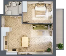 2 pokoje, mieszkanie 49,75 m², piętro 1, oferta nr D1.20.M14, Wawer GO 2.0, Warszawa, Wawer, Falenica, ul. Przylaszczkowa 17